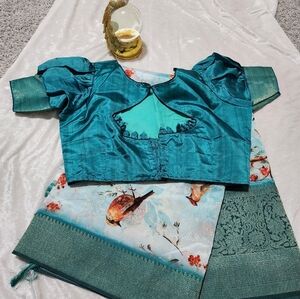 Saree with ready to wear blouse